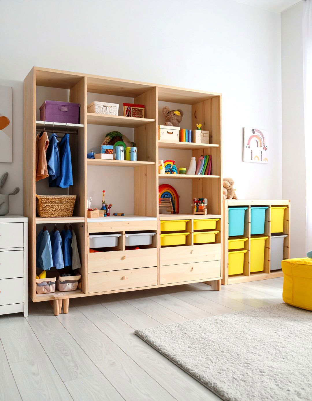 The Murphy Bed Style Toy Cabinet - 30 living room toy storage ideas