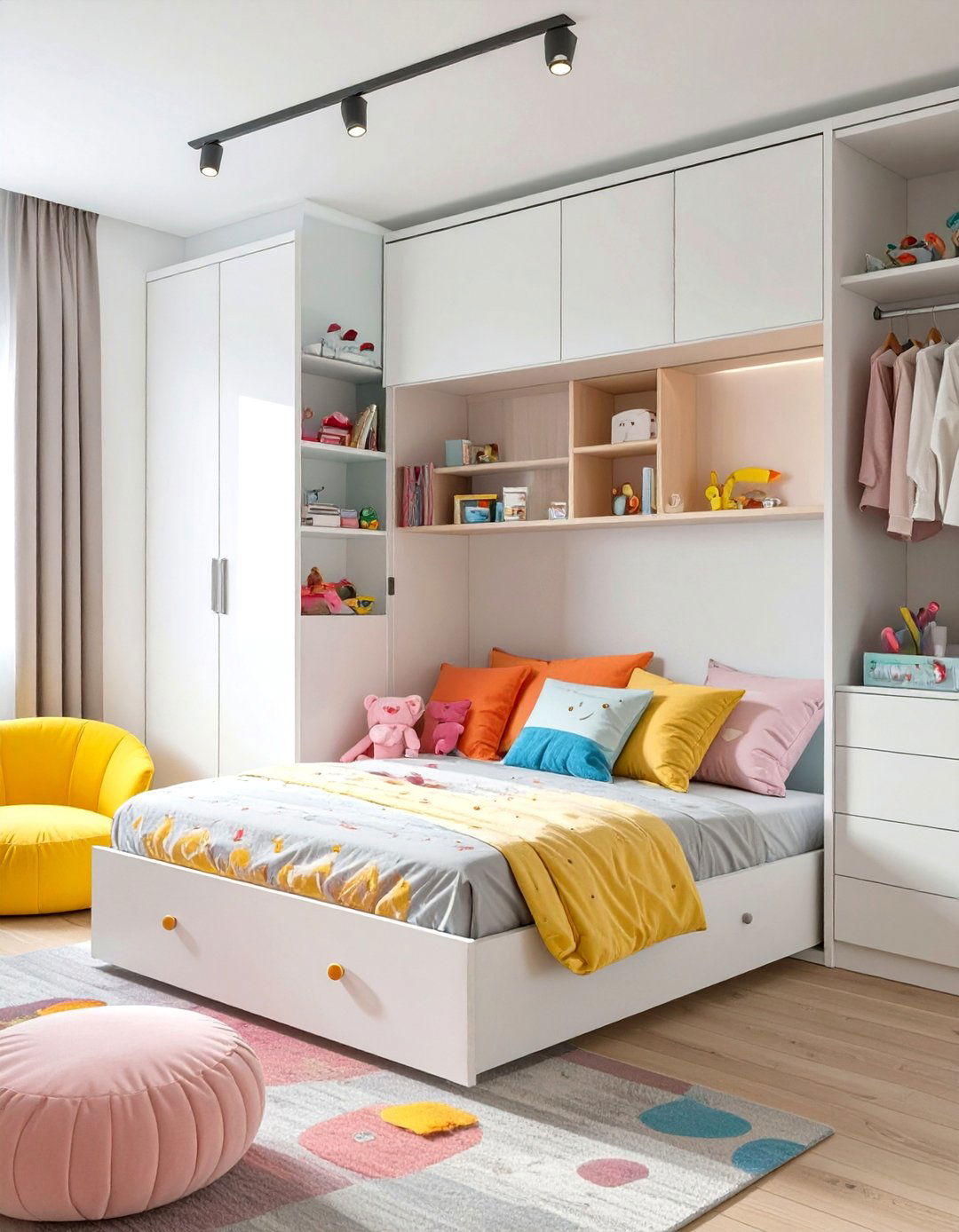 The Murphy Bed Transformation Bedroom - 30 girl bedroom ideas for small rooms