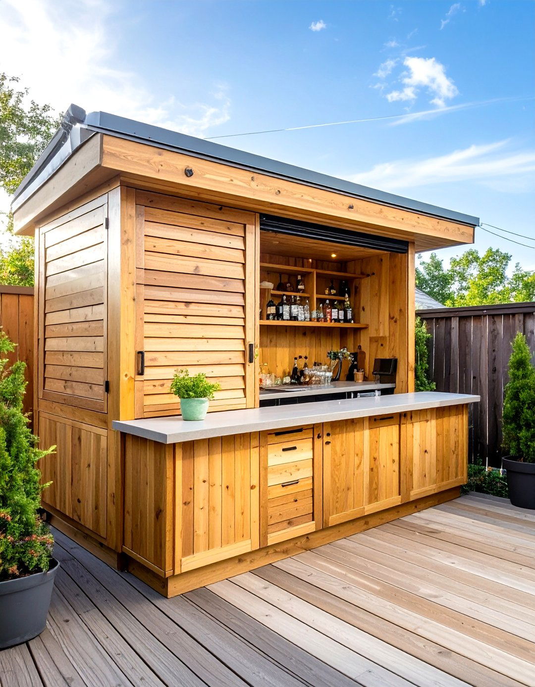 The Murphy Style Deck Bar - 30 deck bar ideas