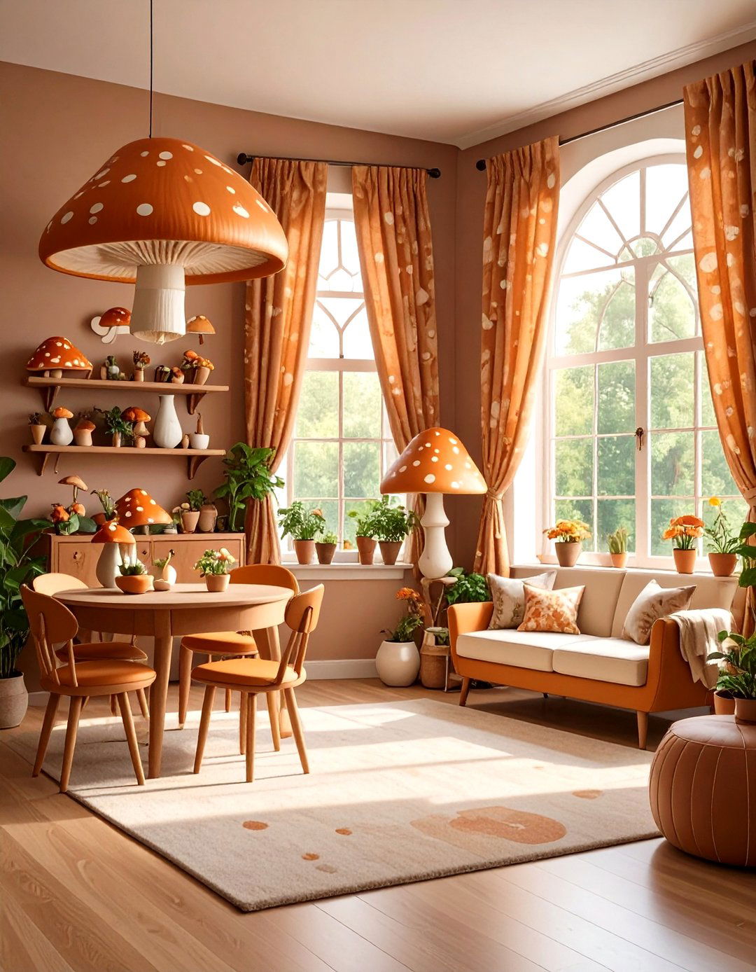 The Mushroom Themed Decor Room - 30 1970s interior design ideas