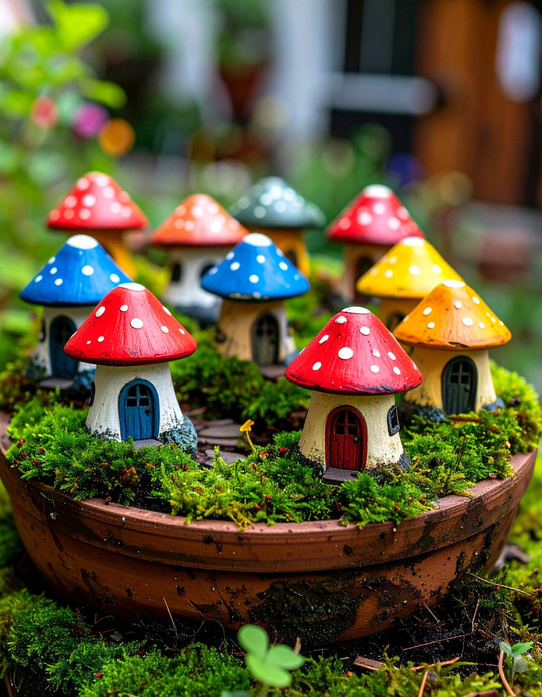The Mushroom Village Fairy Garden - 30 fairy garden ideas landscaping