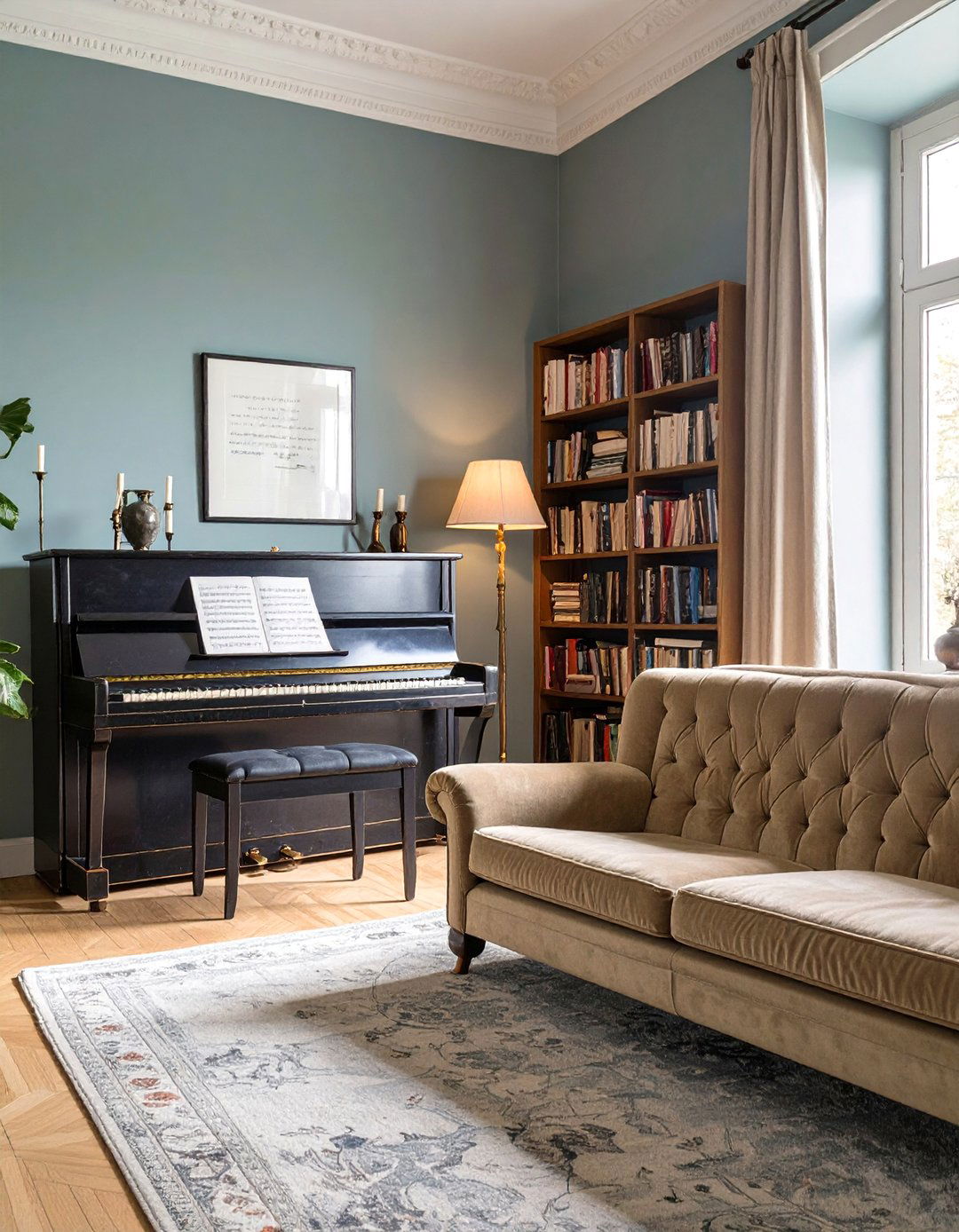 The Music Composers Parlor - 30 dark academia interior design ideas