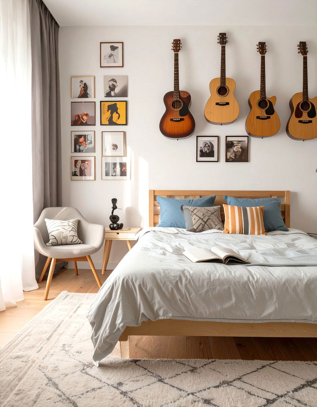 The Music Lovers Bedroom - 30 mens bedroom ideas on a budget