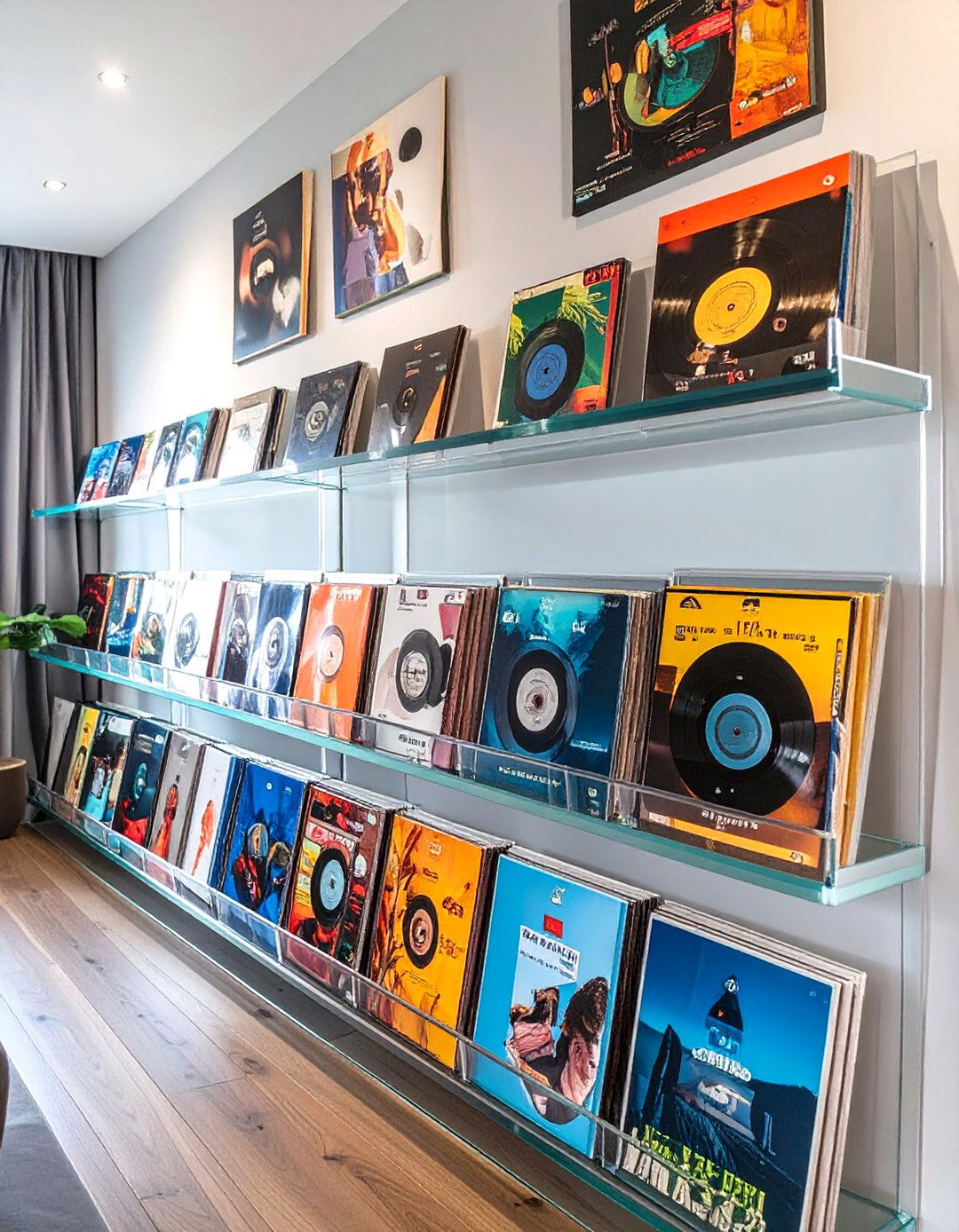 The Music Lovers Vinyl Display - 30 home wall decor ideas