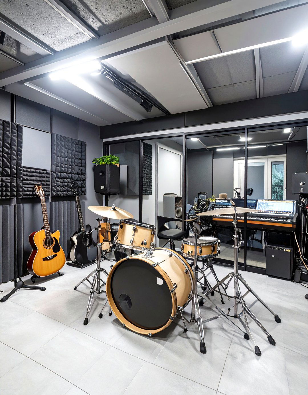 The Music and Recording Studio - 30 garage apartment ideas