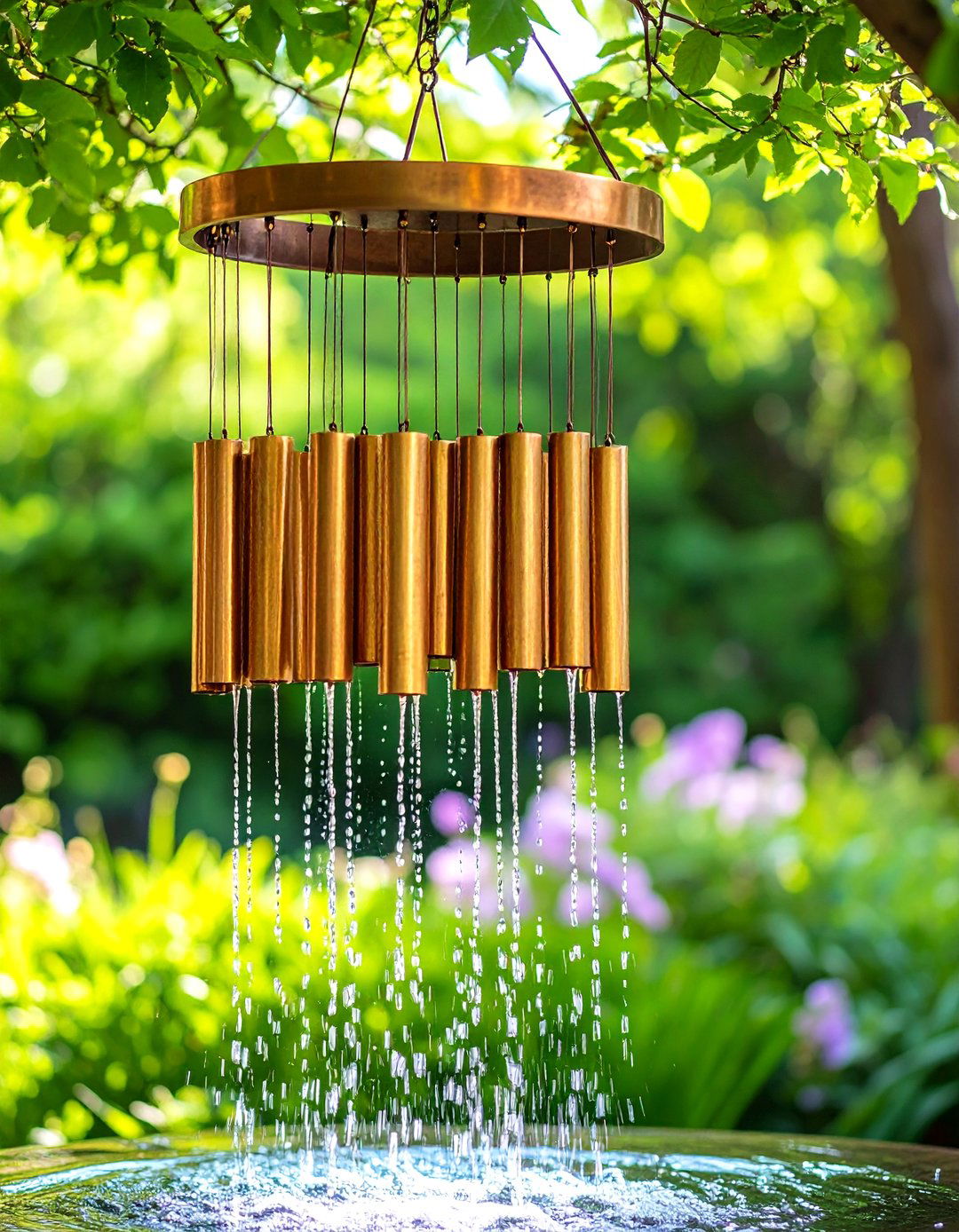 The Musical Garden Fountain - 30 backyard garden fountain ideas