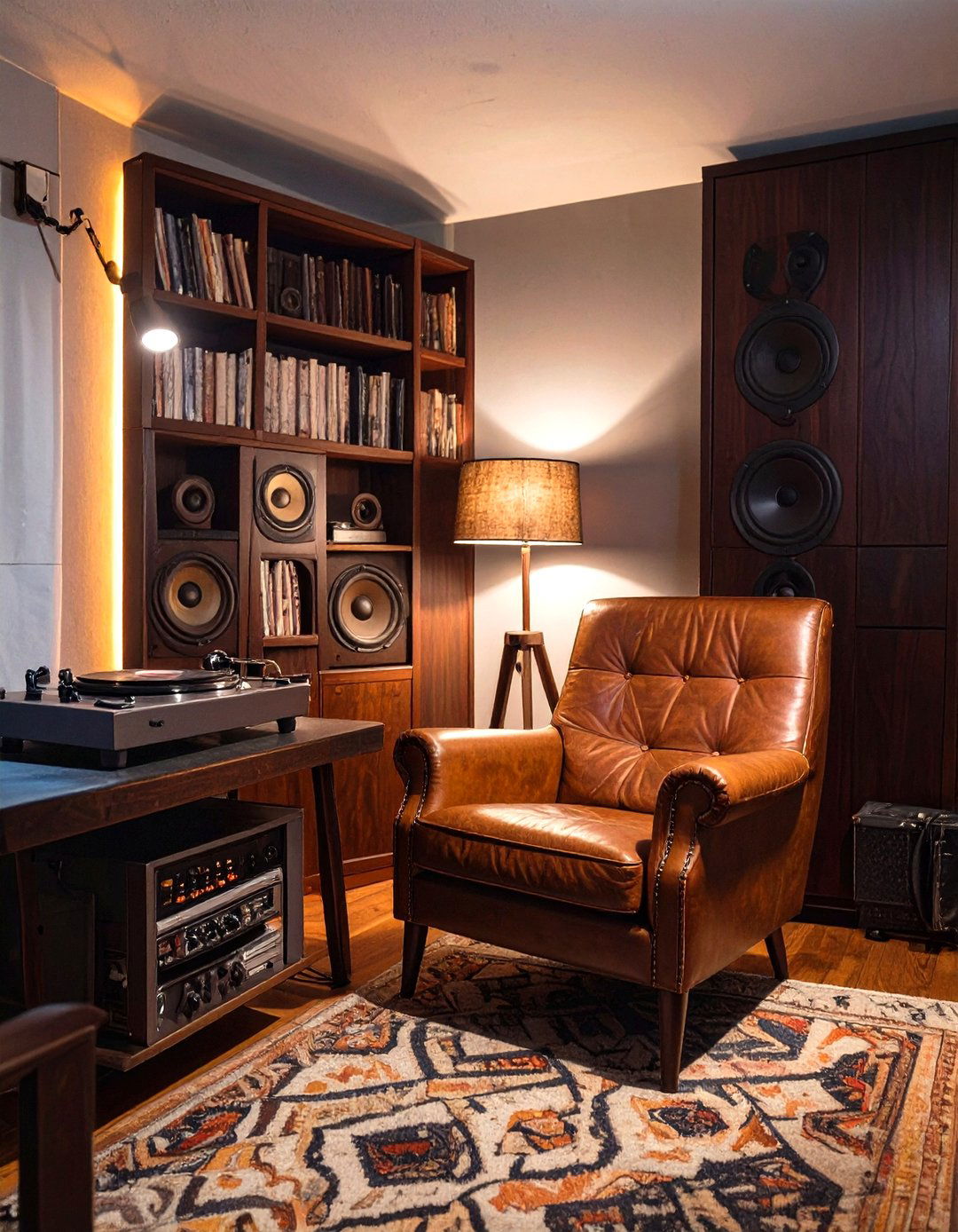 The Musicians Listening Lounge Man Cave - 30 man cave ideas small room