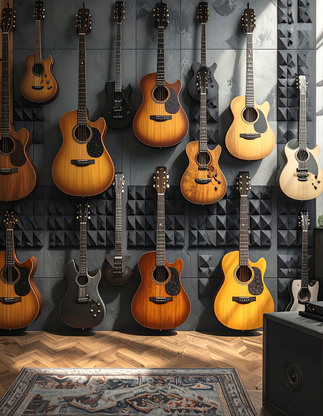 The Musicians Studio Wall - 30 man cave wall ideas