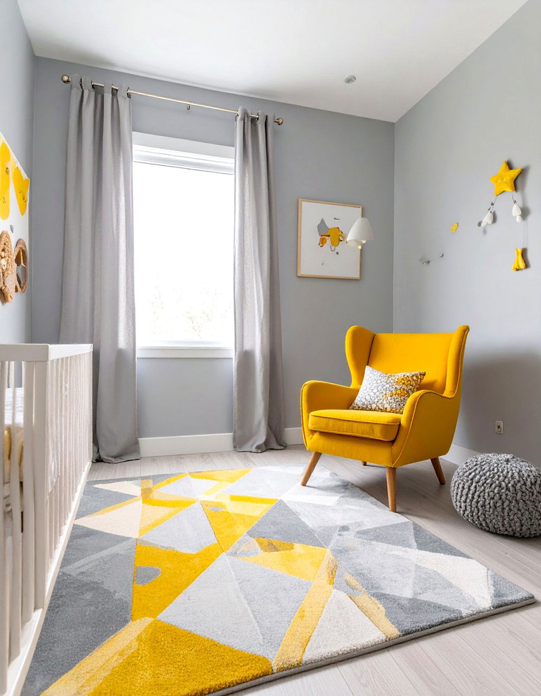 The Mustard Yellow Pop Nursery - 30 modern baby girl room ideas