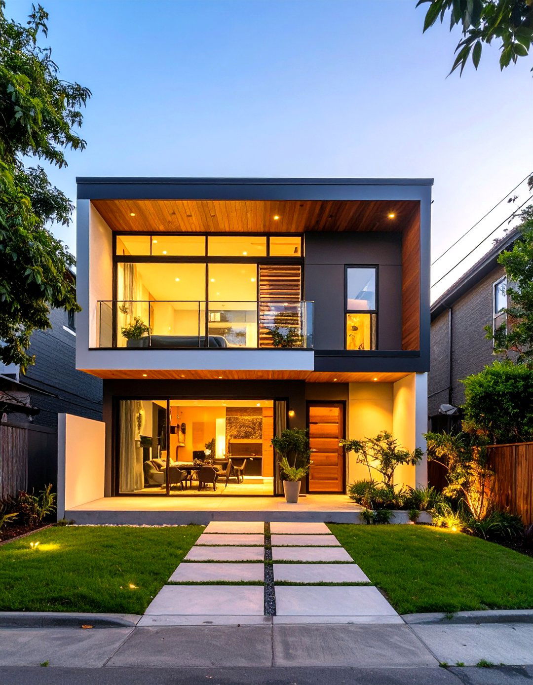 The Narrow Lot Two Story Design - 30 low budget modern 3 bedroom house design ideas