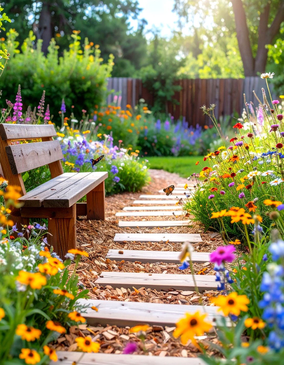 The Native Plant and Wildflower Meadow - 30 backyard ideas without grass