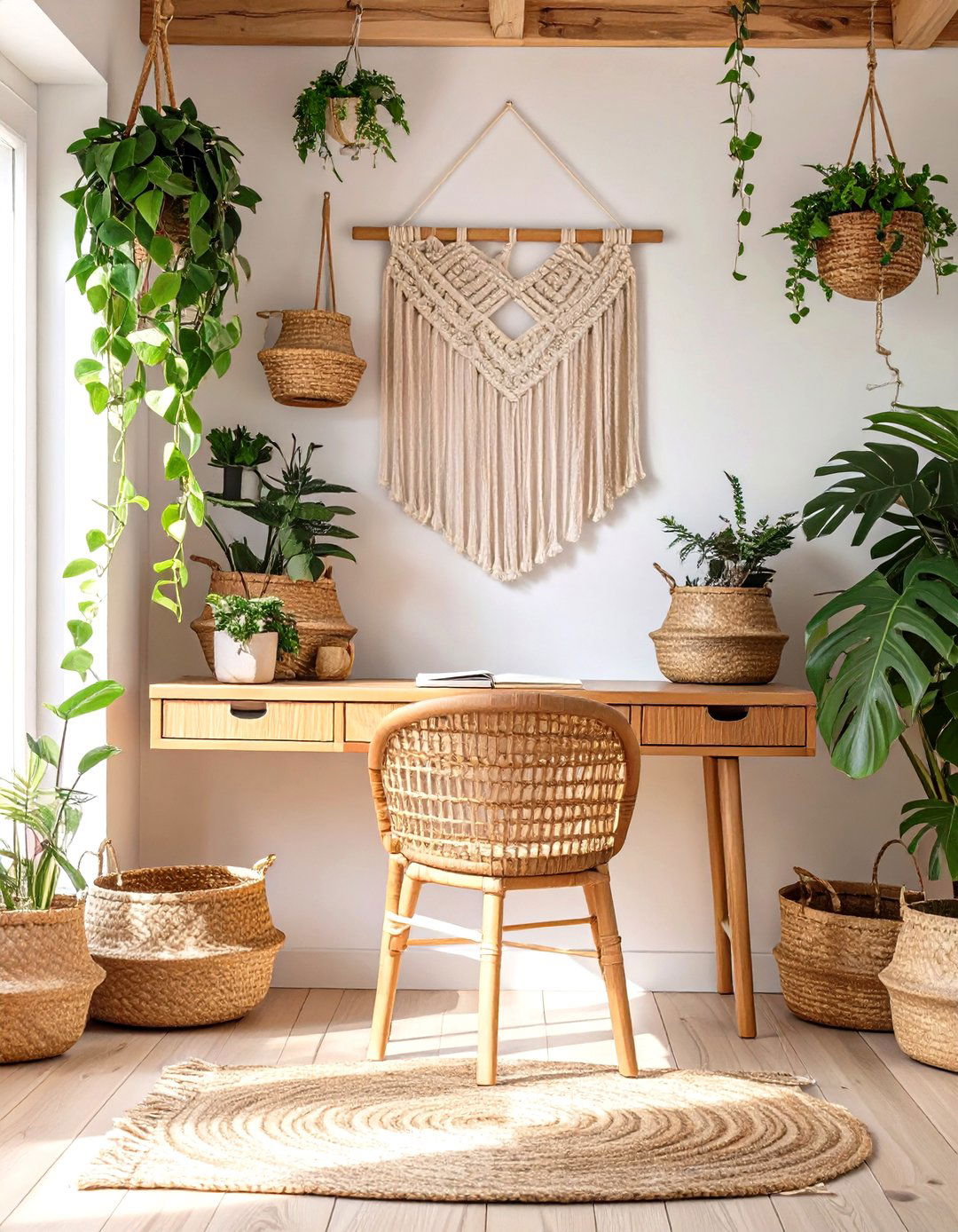 The Natural Bohemian Retreat - 30 closet desk ideas
