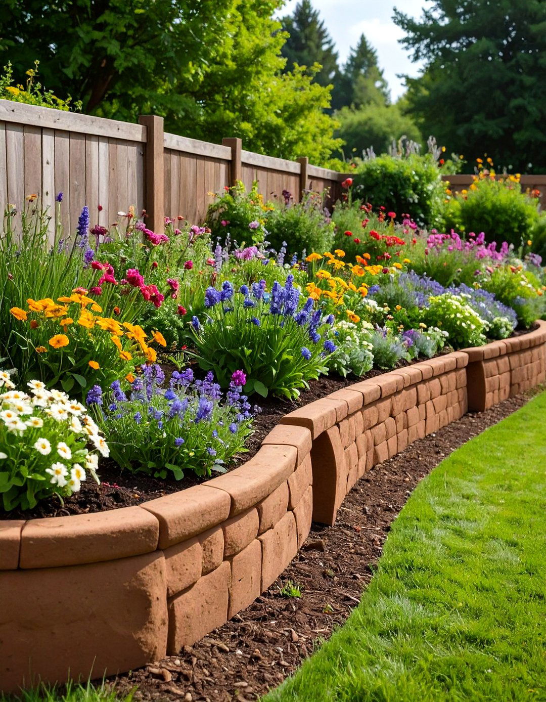 The Natural Clay and Cob Garden Wall - 30 garden retaining wall ideas