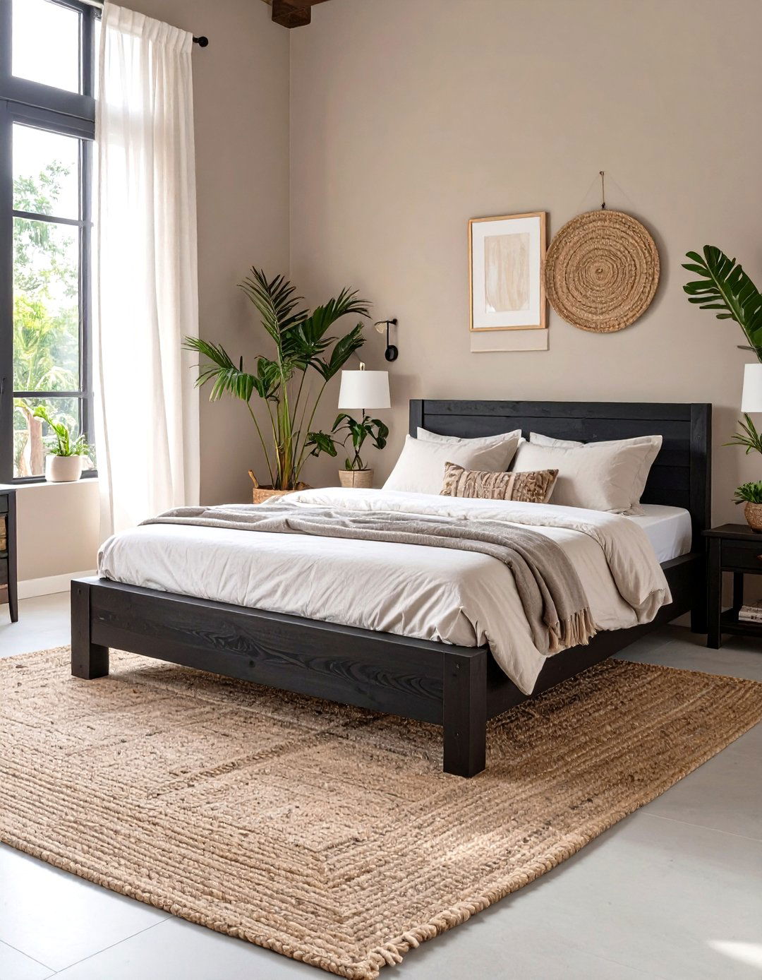 The Natural Elements Bedroom - 30 neutral and black bedroom ideas