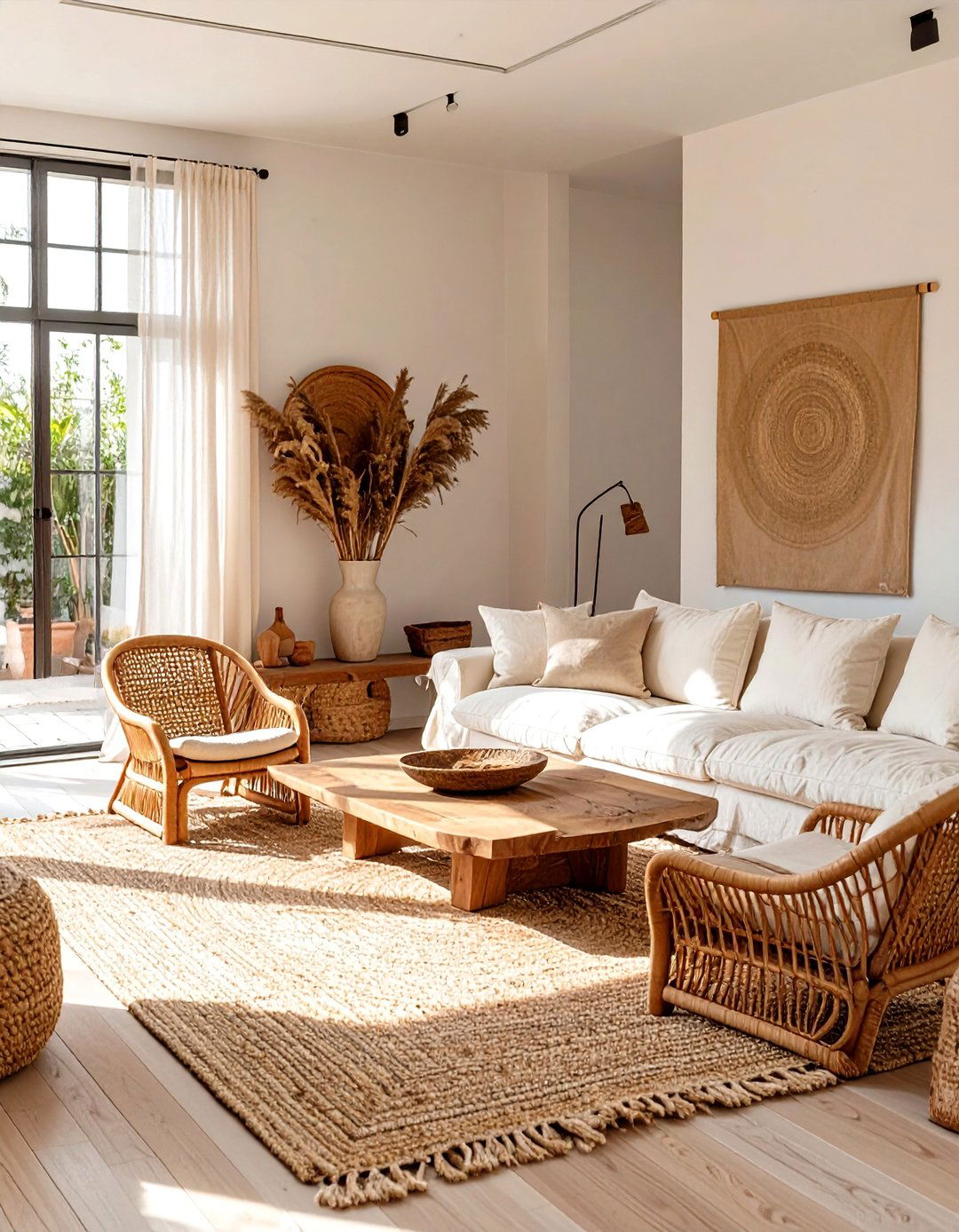 The Natural Fiber Minimalist Living Room - 30 ai minimalist living room ideas