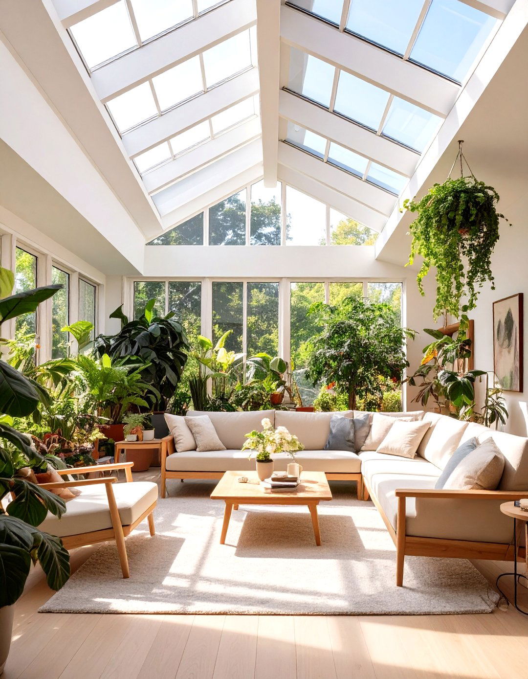 The Natural Light Filled Atrium Living Room - 30 mid century living room ideas