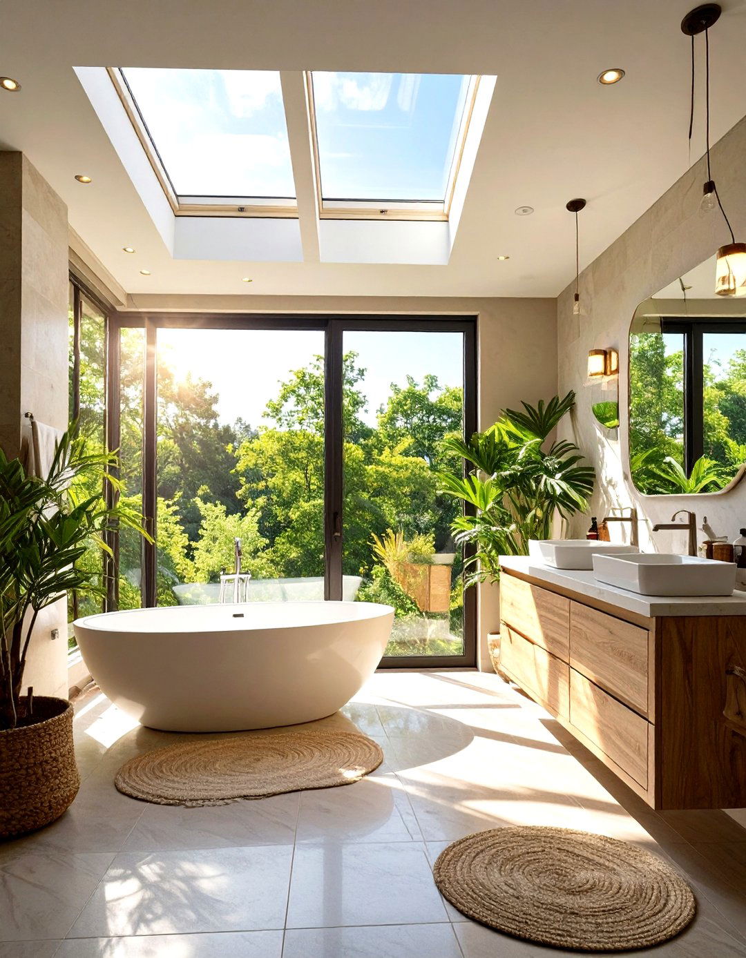 The Natural Light Focused Bathroom - 30 master bathroom layout ideas