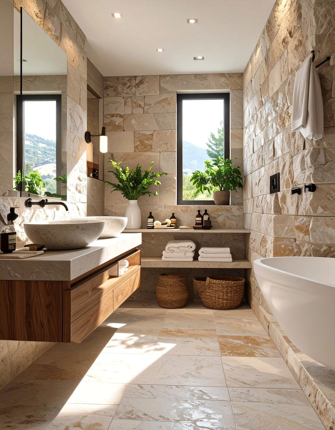 The Natural Limestone Bathroom - 30 bathroom trends