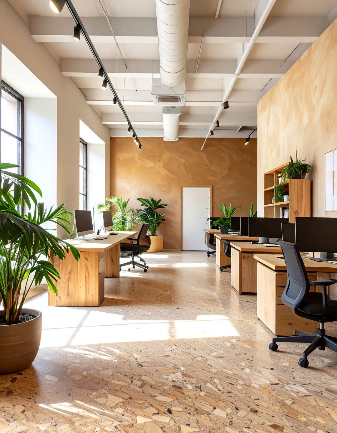 The Natural Materials Palette Office - 30 green office ideas