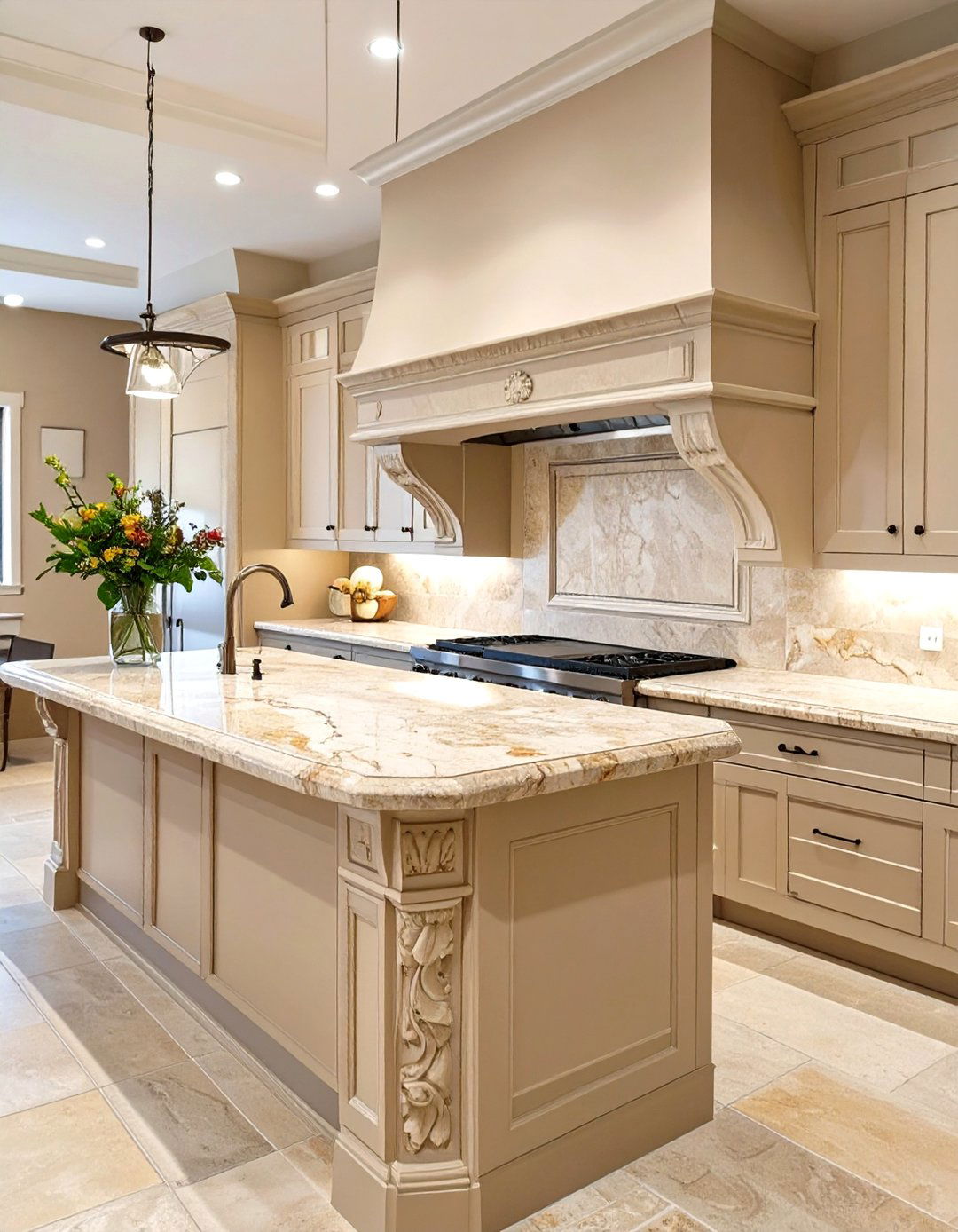 The Natural Stone Chair Rail - 30 backsplash edge trim ideas