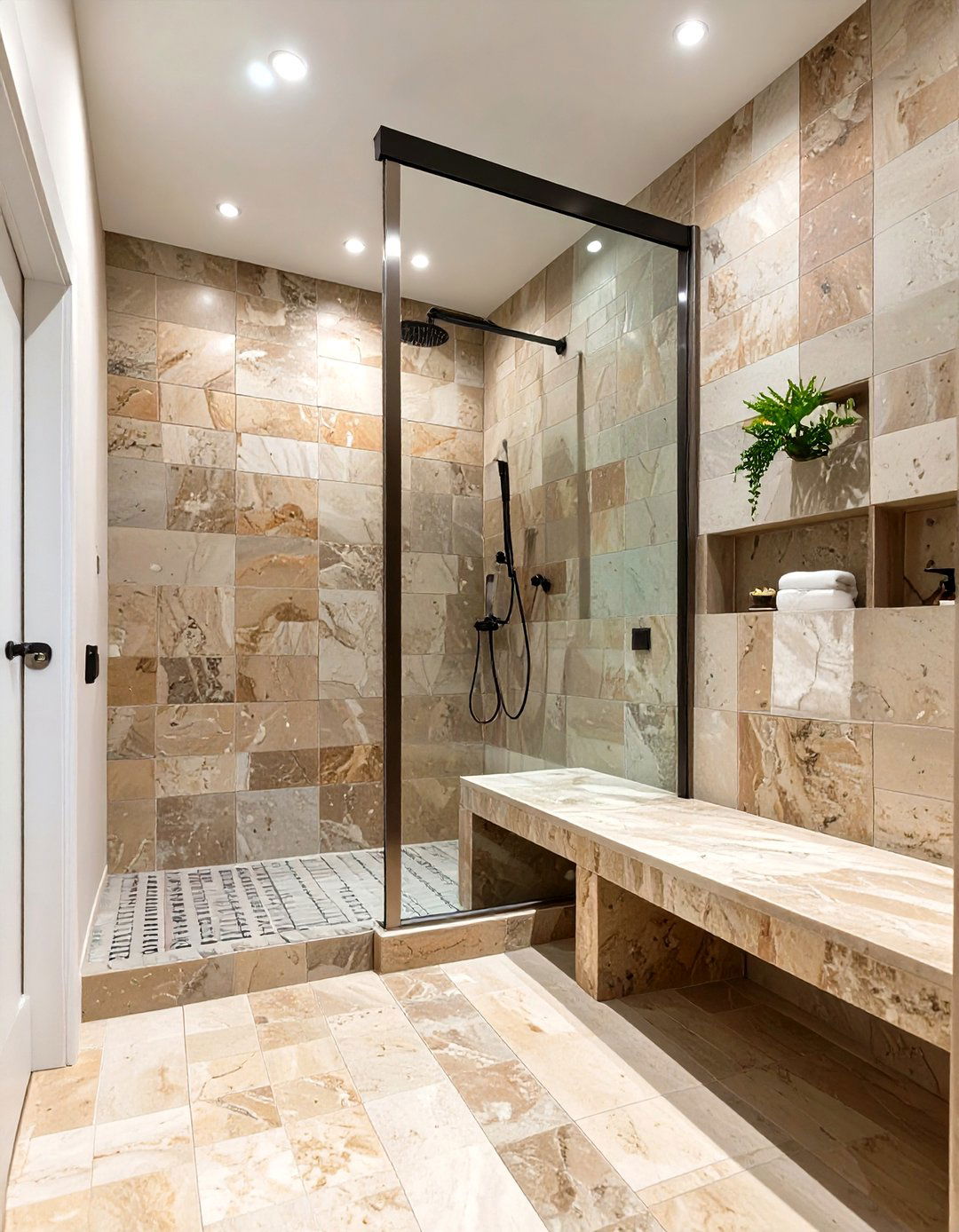 The Natural Stone Handicap Shower - 30 handicap shower ideas