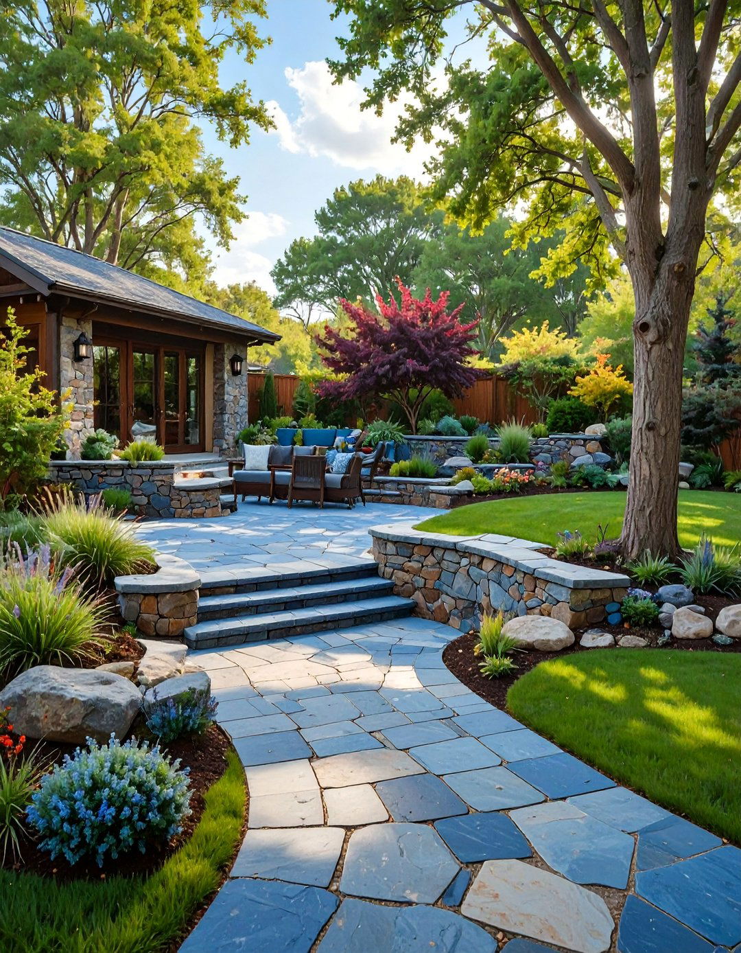 The Natural Stone Hardscape - 30 buckhead landscape and design ideas