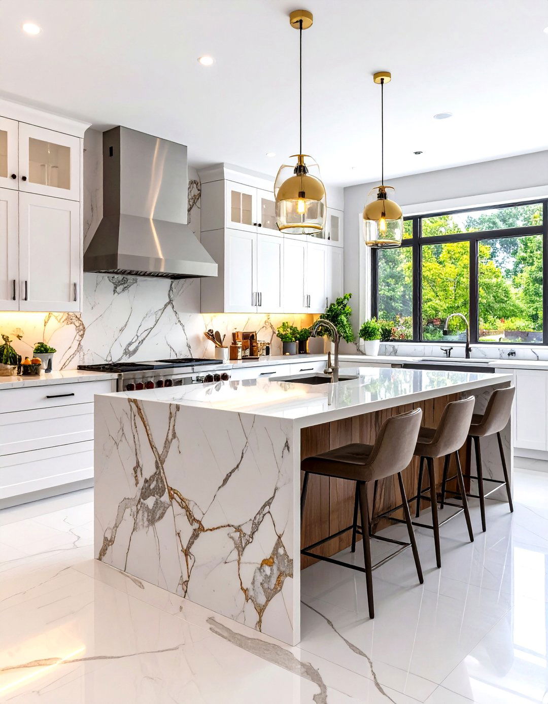 The Natural Stone Statement Kitchen - 30 functional kitchen design ideas
