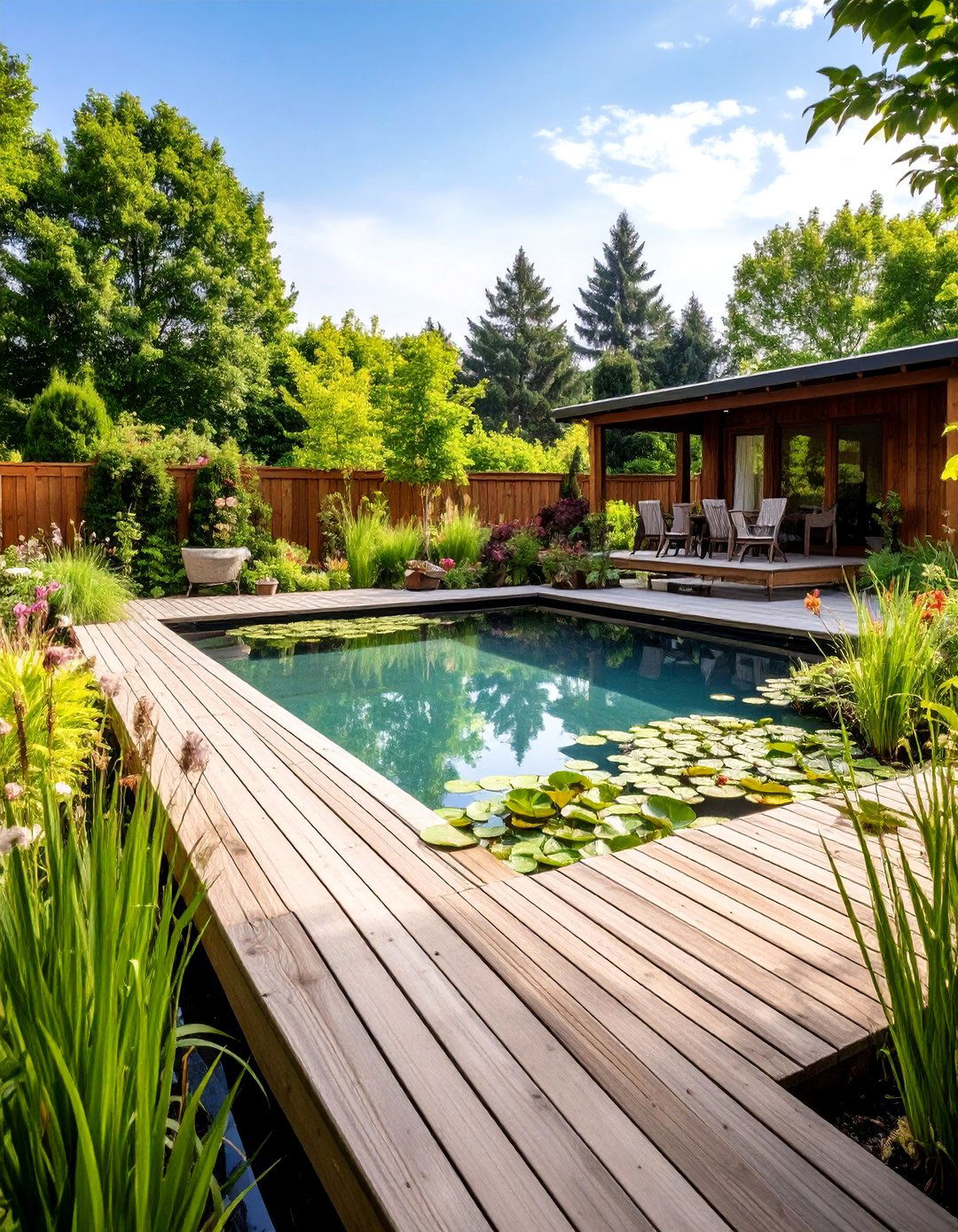 The Natural Swimming Pond Backyard - 30 backyard decorating ideas