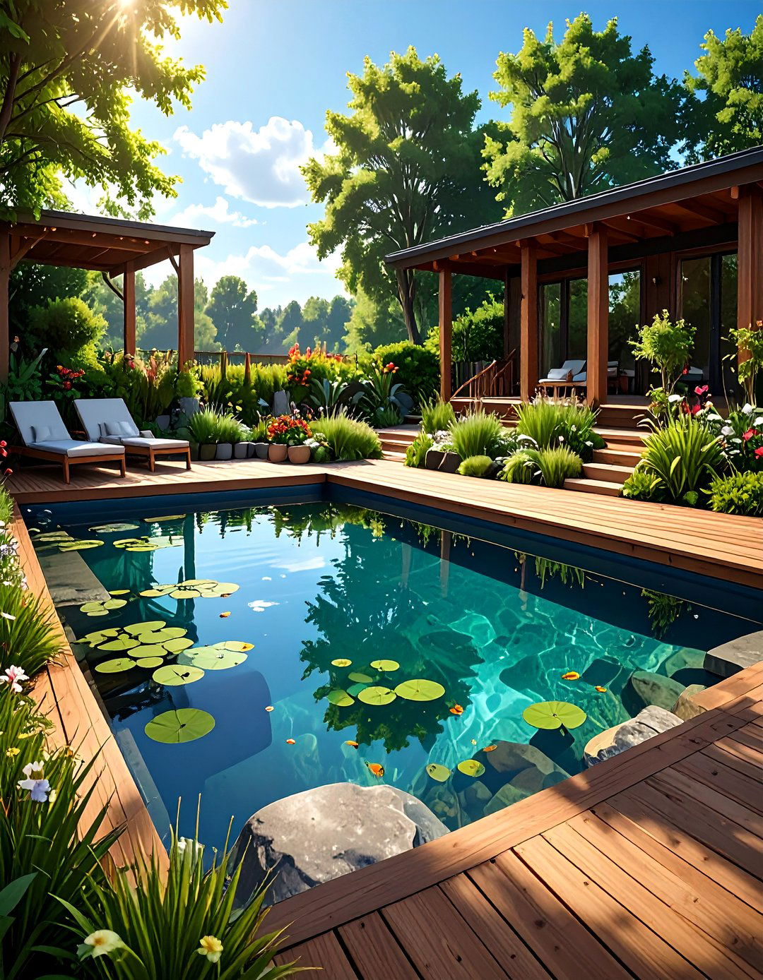 The Natural Swimming Pond Ecosystem - 30 big backyard ideas
