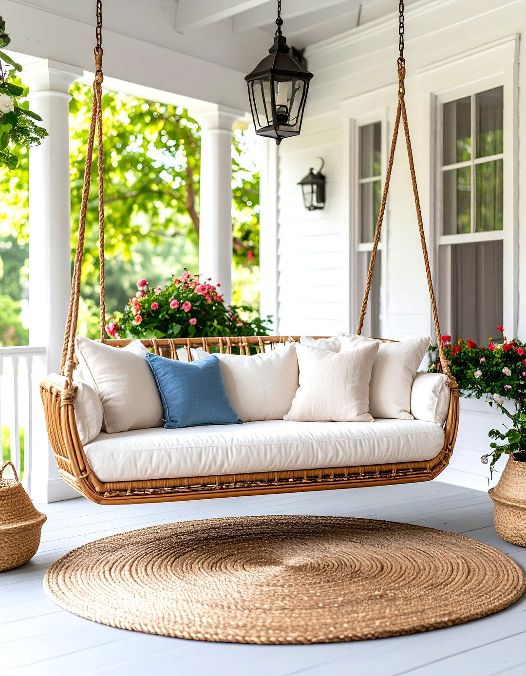 The Natural Weavers Porch Swing - 30 front porch swing ideas