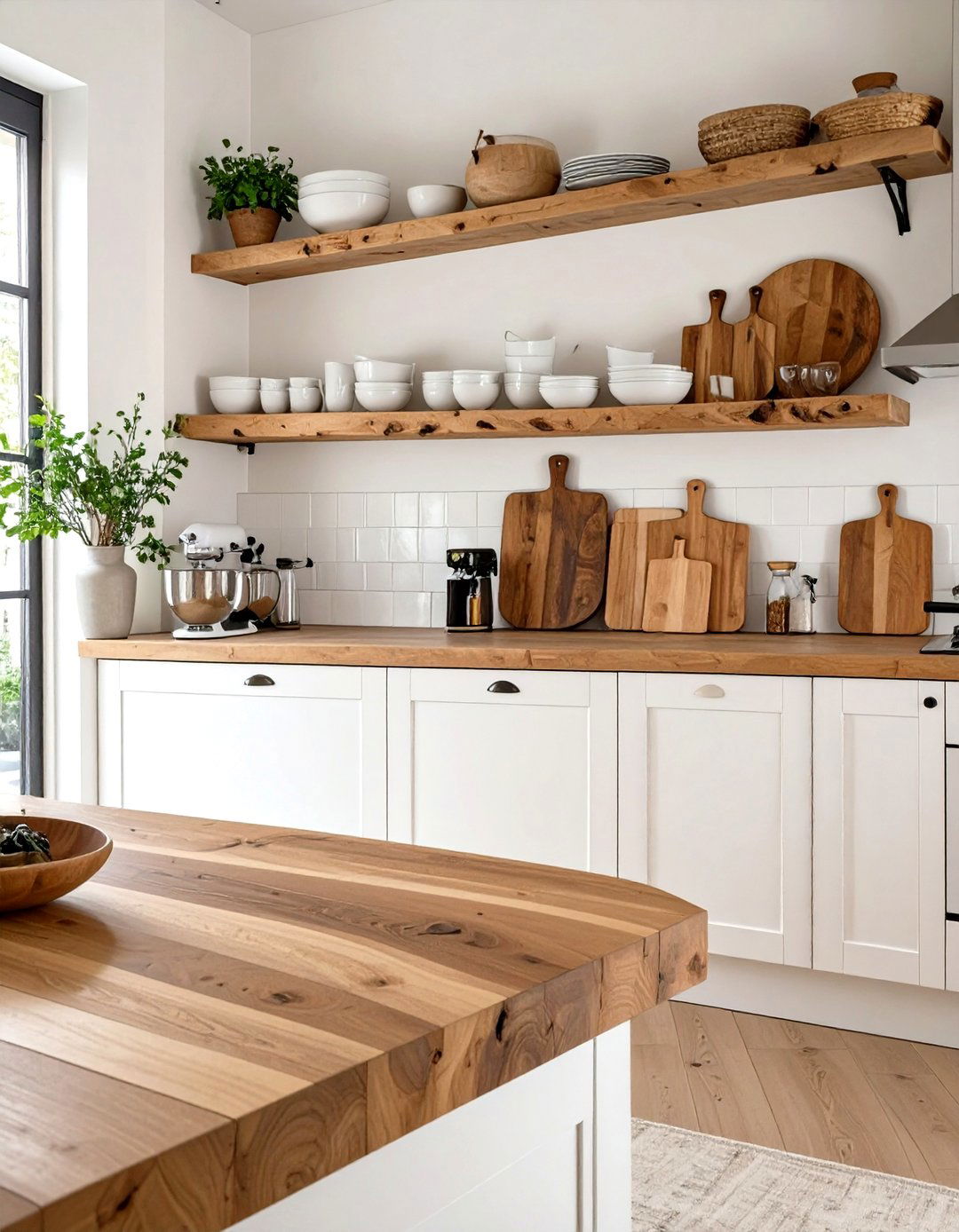 The Natural Wood Accent Kitchen - 30 low cost simple kitchen designs
