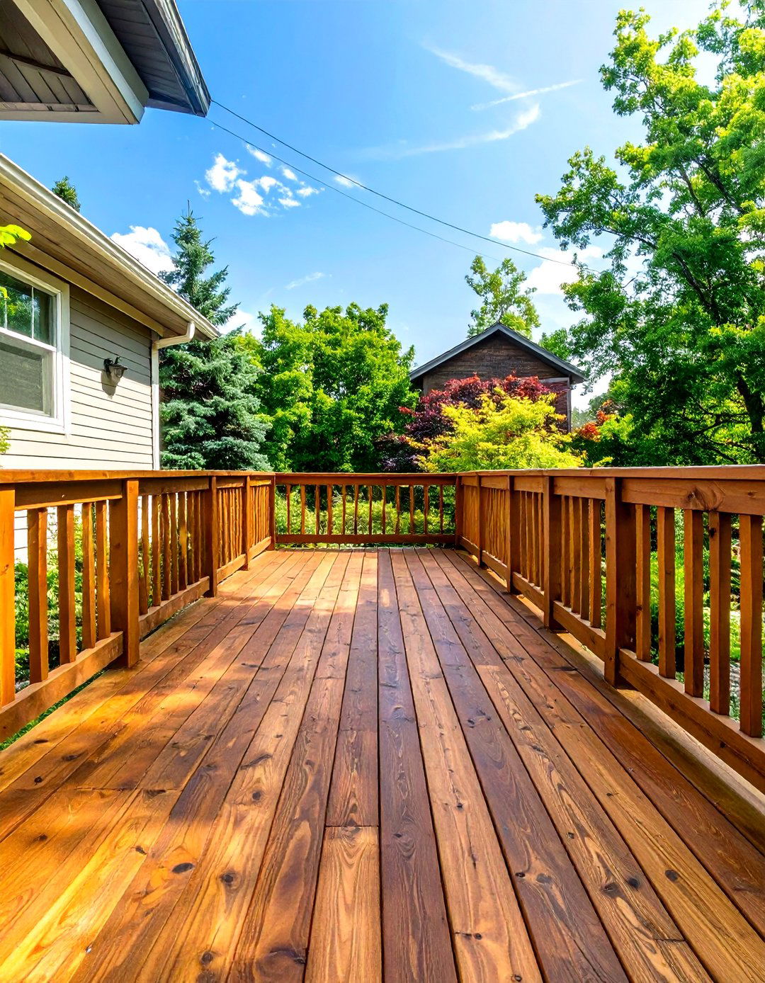The Natural Wood Backyard Deck - 30 deck ideas for backyard
