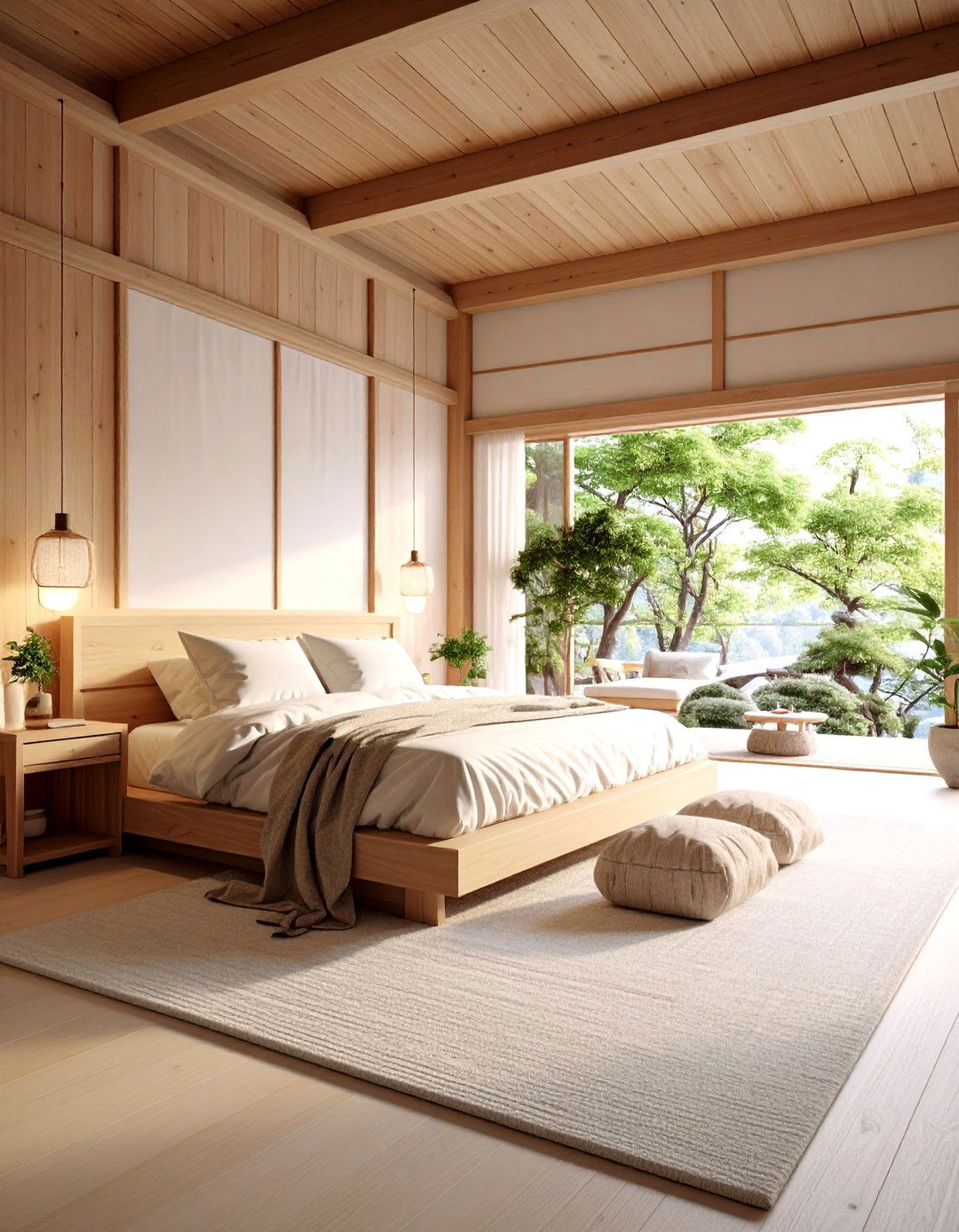 The Natural Wood Clad Bedroom - 30 japanese bedroom design ideas