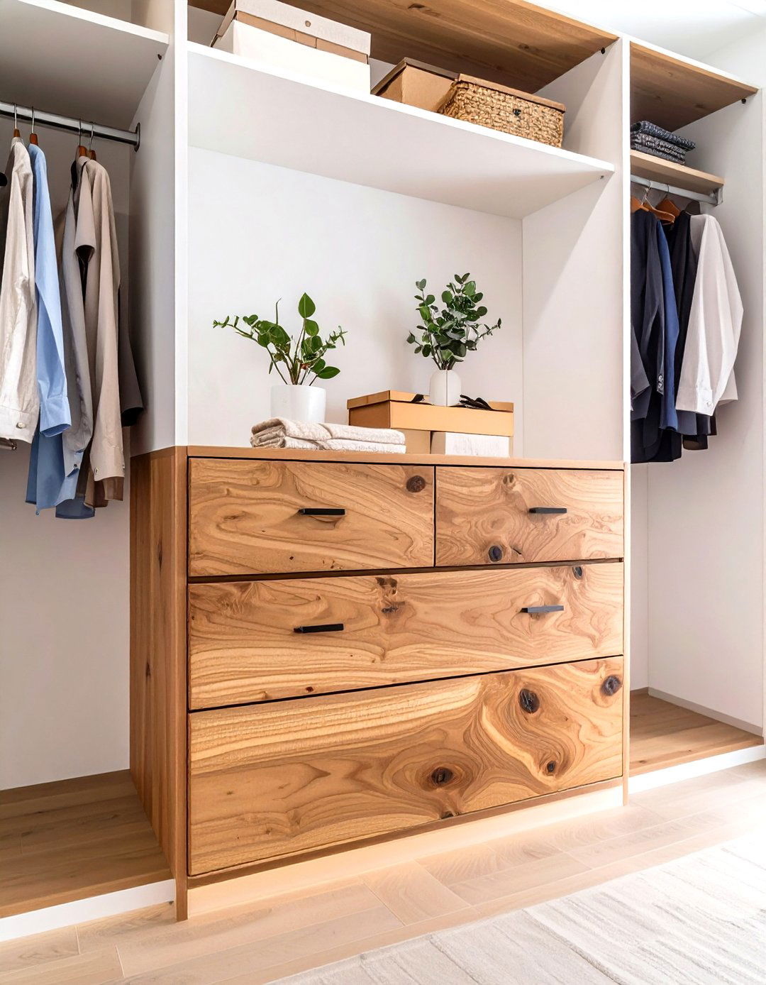 The Natural Wood Grain Closet Dresser - 30 closet dresser ideas