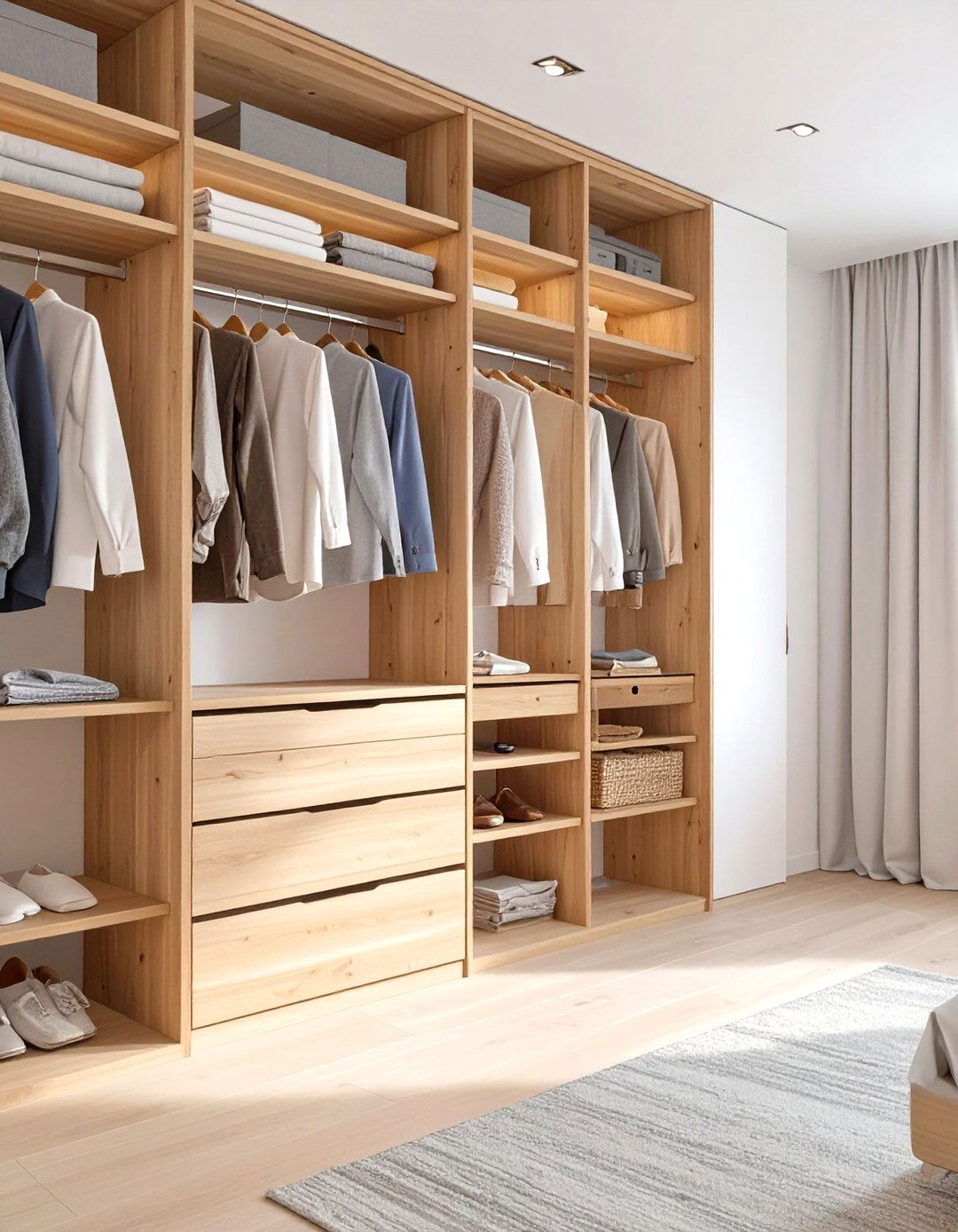 The Natural Wood Scandinavian Closet - 30 closet by design cost ideas