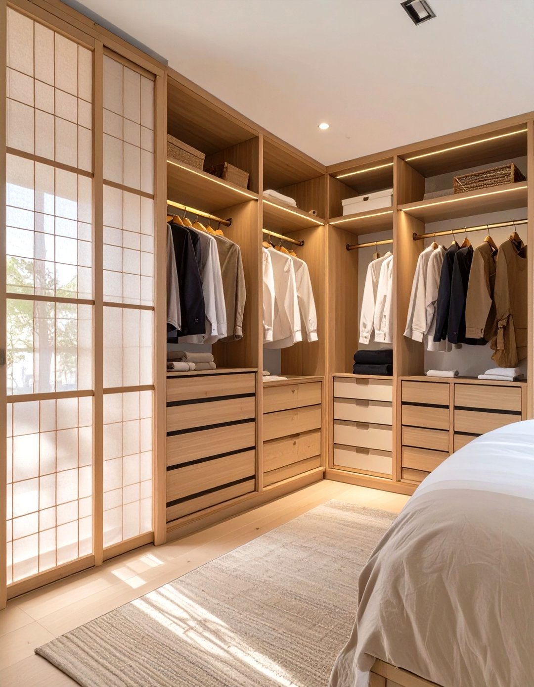 The Natural Zen Sanctuary Closet - 30 master bedroom closet ideas