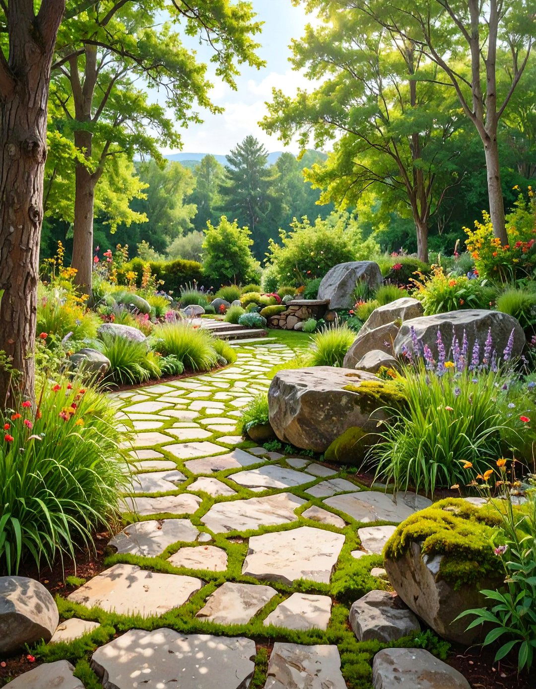 The Naturalistic Stone Patio - 30 deck and patio ideas