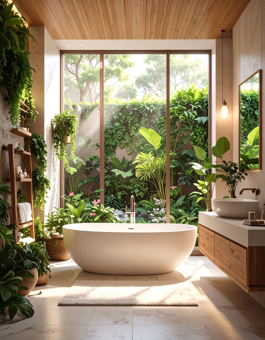 The Nature Inspired Biophilic Bathroom - 30 master bathroom ideas photo gallery