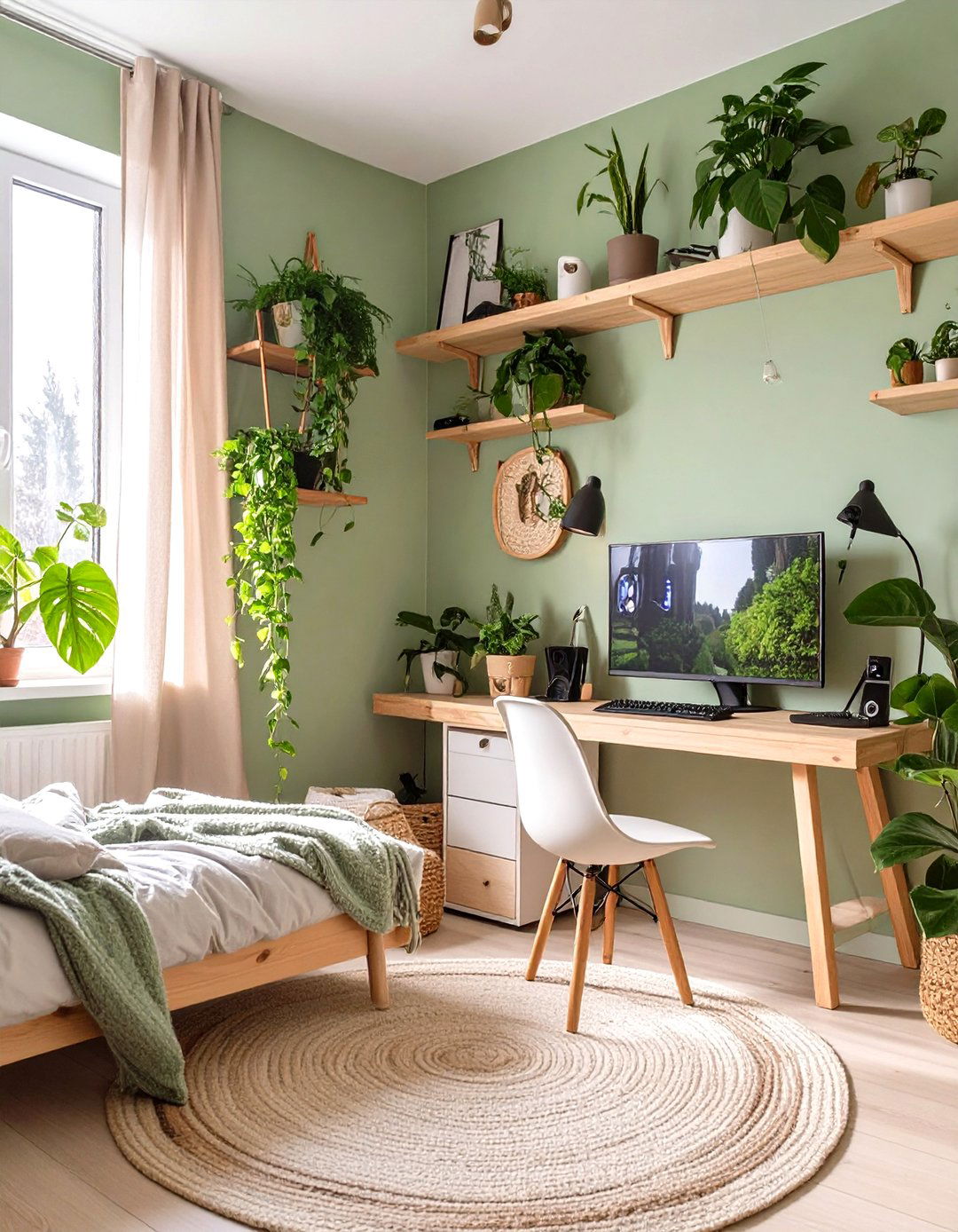 The Nature Inspired Gaming Oasis - 30 boys gaming bedroom ideas