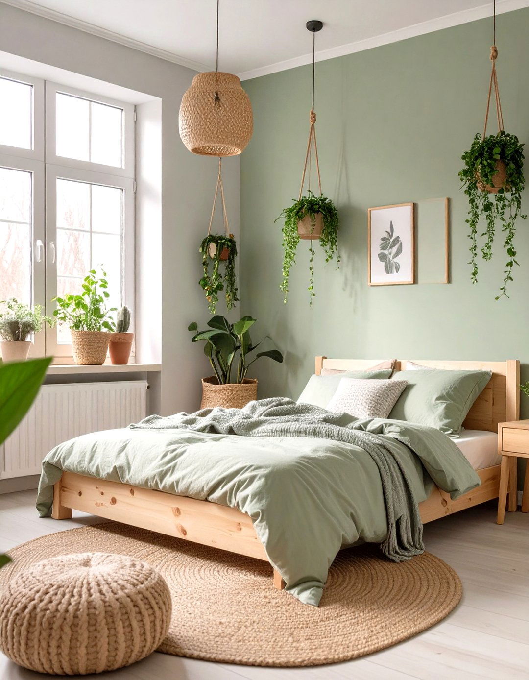 The Nature Inspired Green Bedroom - 30 girl bedroom ideas for small rooms