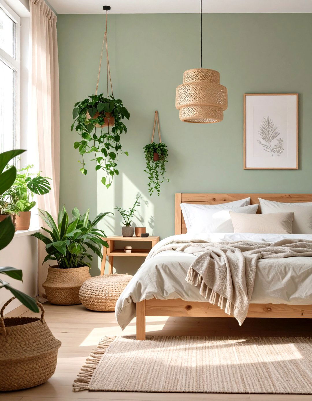 The Nature Lovers Green and Beige Bedroom - 30 boys bedroom paint ideas