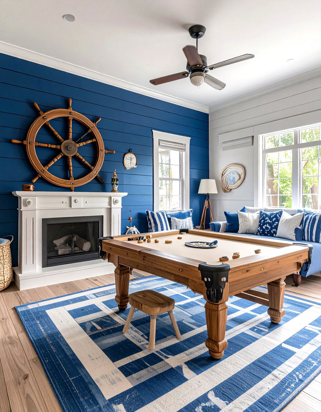 The Nautical Adventure Game Room - 30 family game room ideas