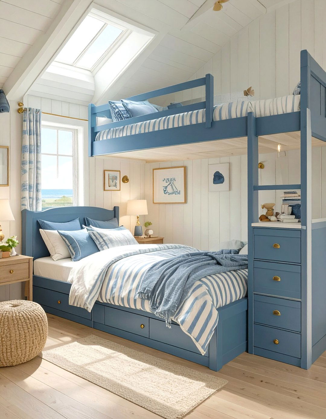 The Nautical Inspired Bunk Room - 30 cape cod interior design ideas