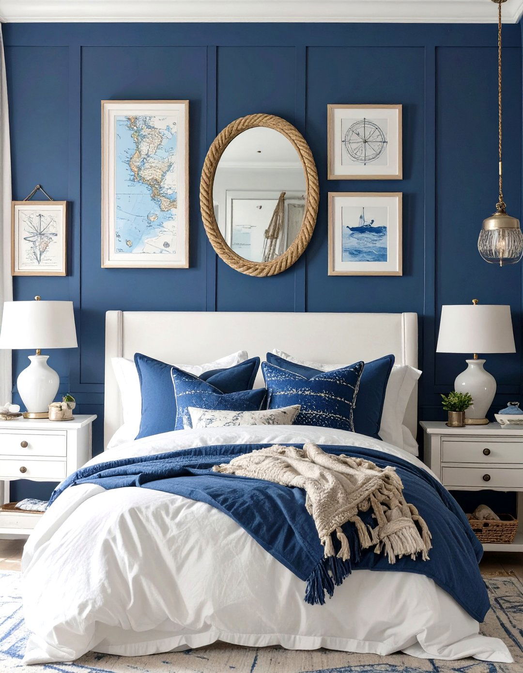 The Nautical Inspired Navy Bedroom - 30 navy bedroom ideas