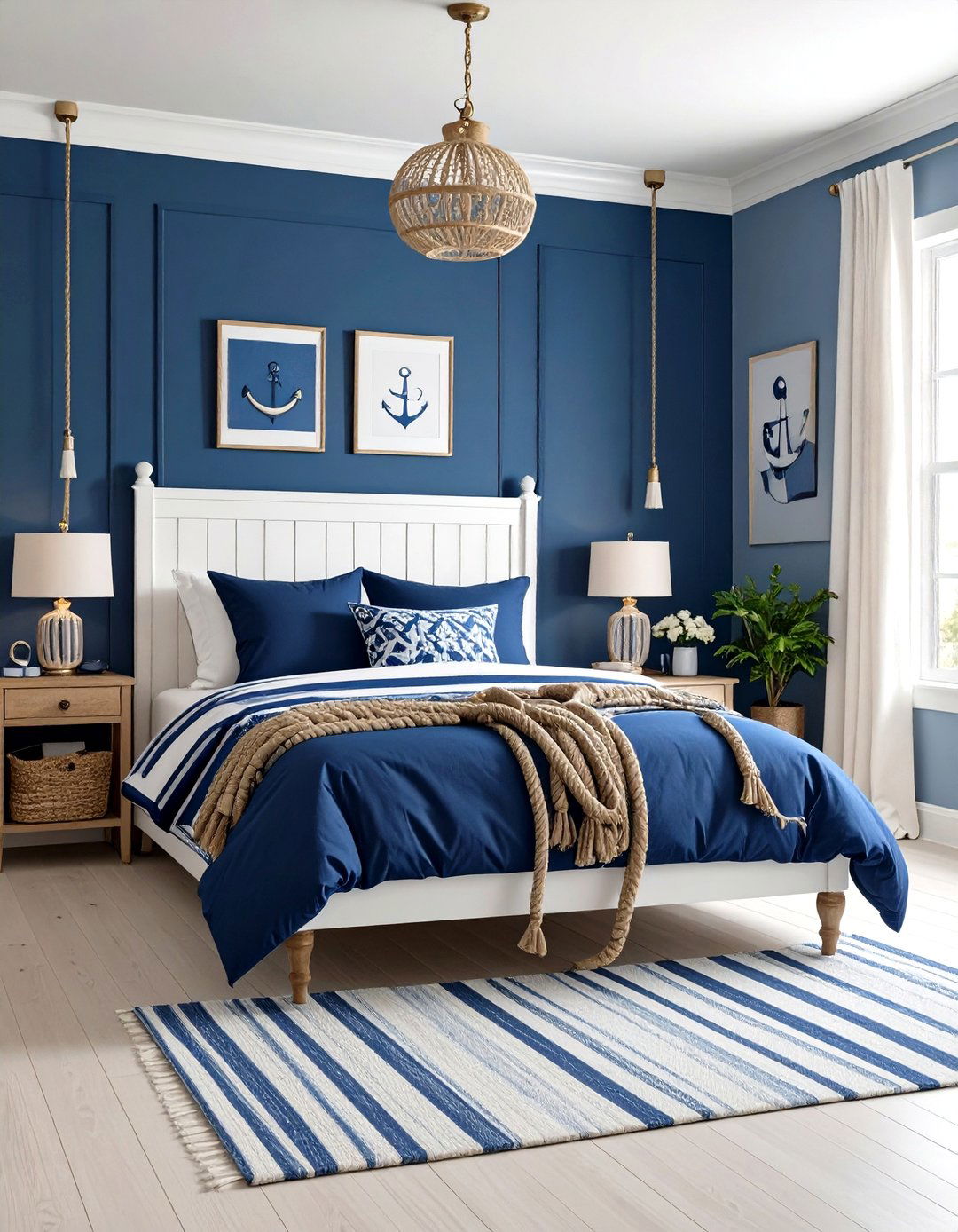 The Nautical Navy Dog Bedroom - 30 dog bedroom ideas