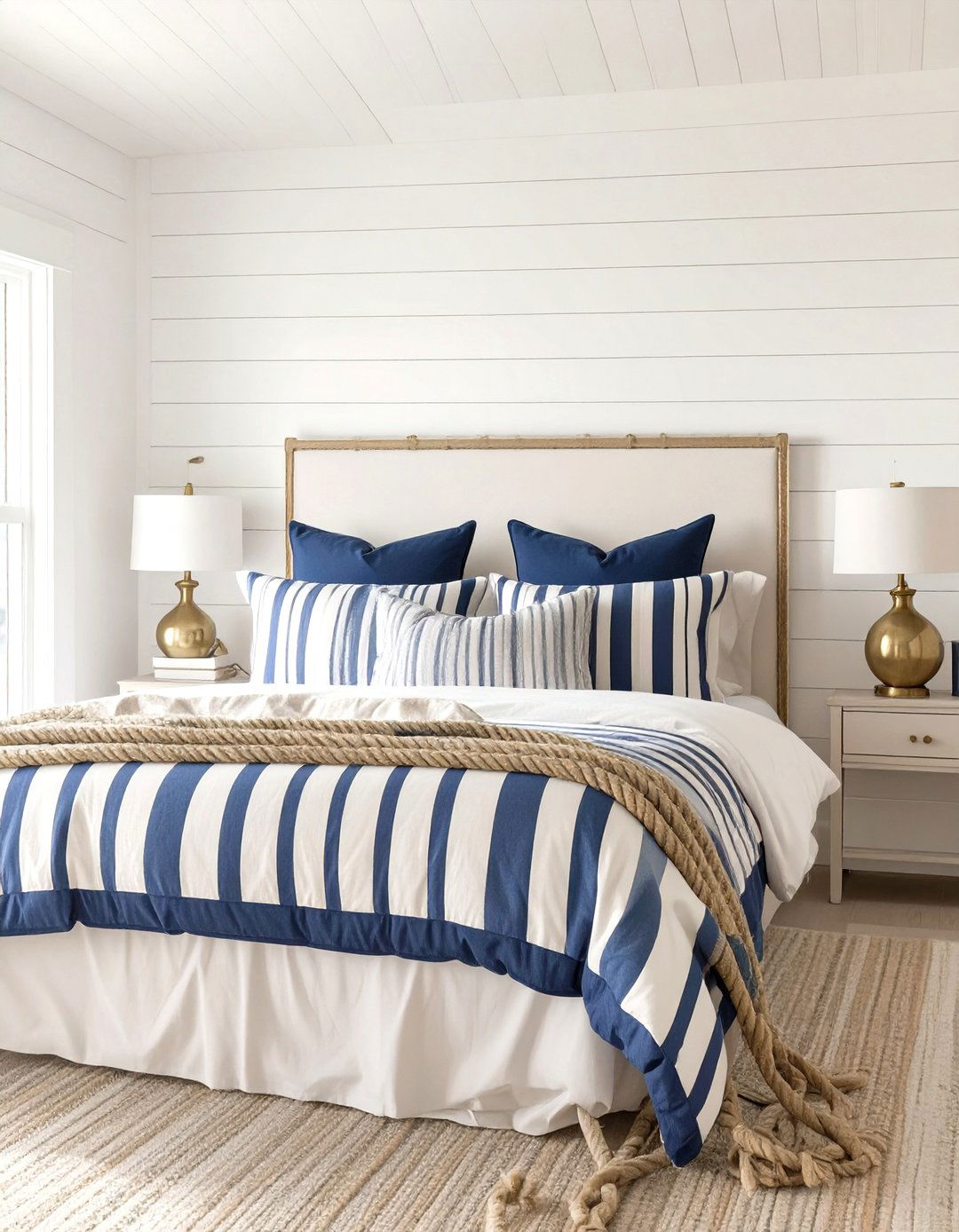 The Nautical Navy and White Theme - 30 beach house design ideas
