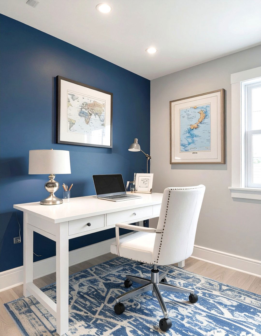 The Nautical Nook Basement Office - 30 basement office ideas no windows