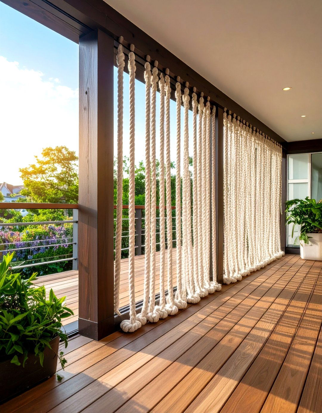 The Nautical Rope Wall - 30 deck privacy wall ideas