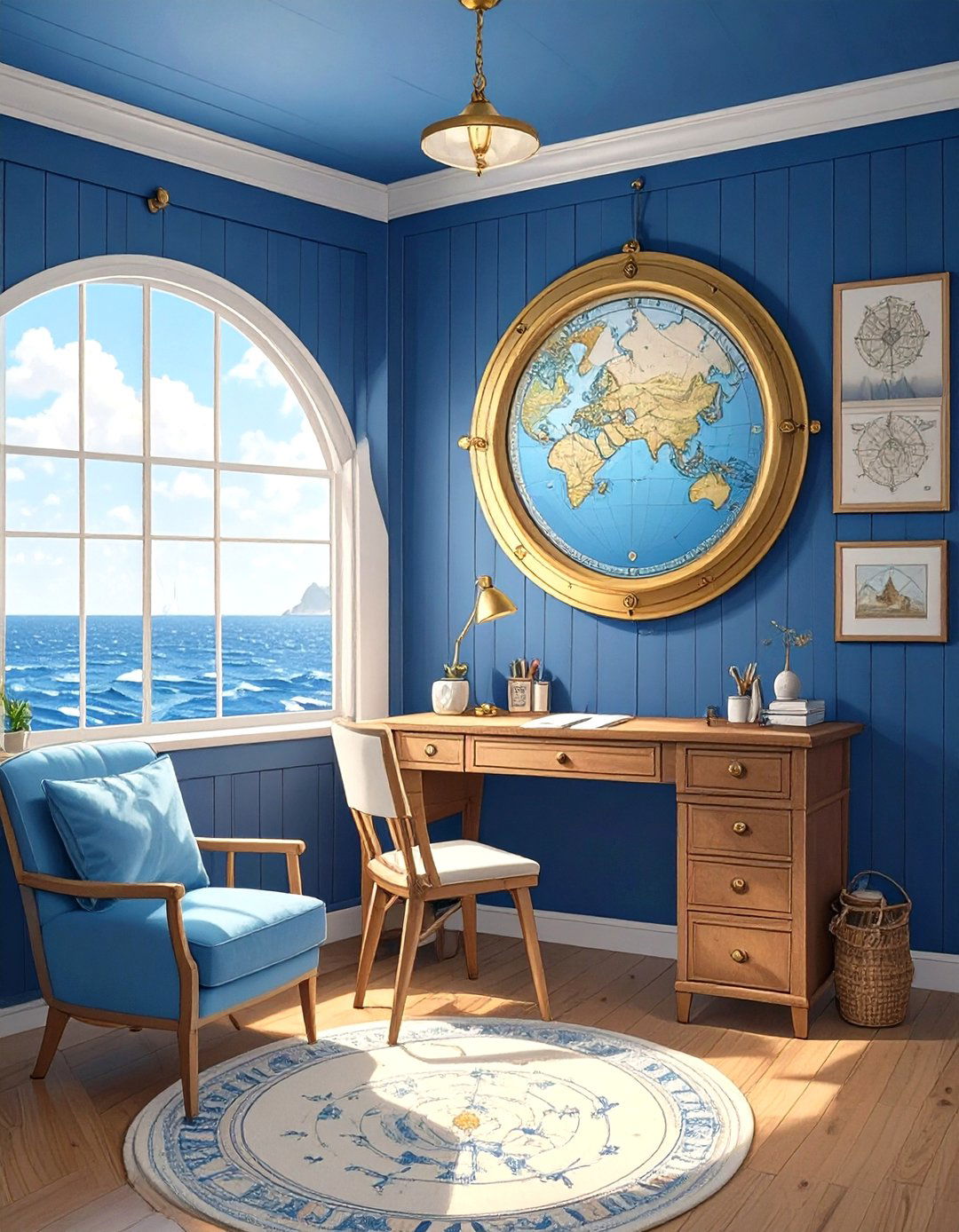 The Nautical Ship Captains Quarters Man Cave - 30 man cave ideas small room