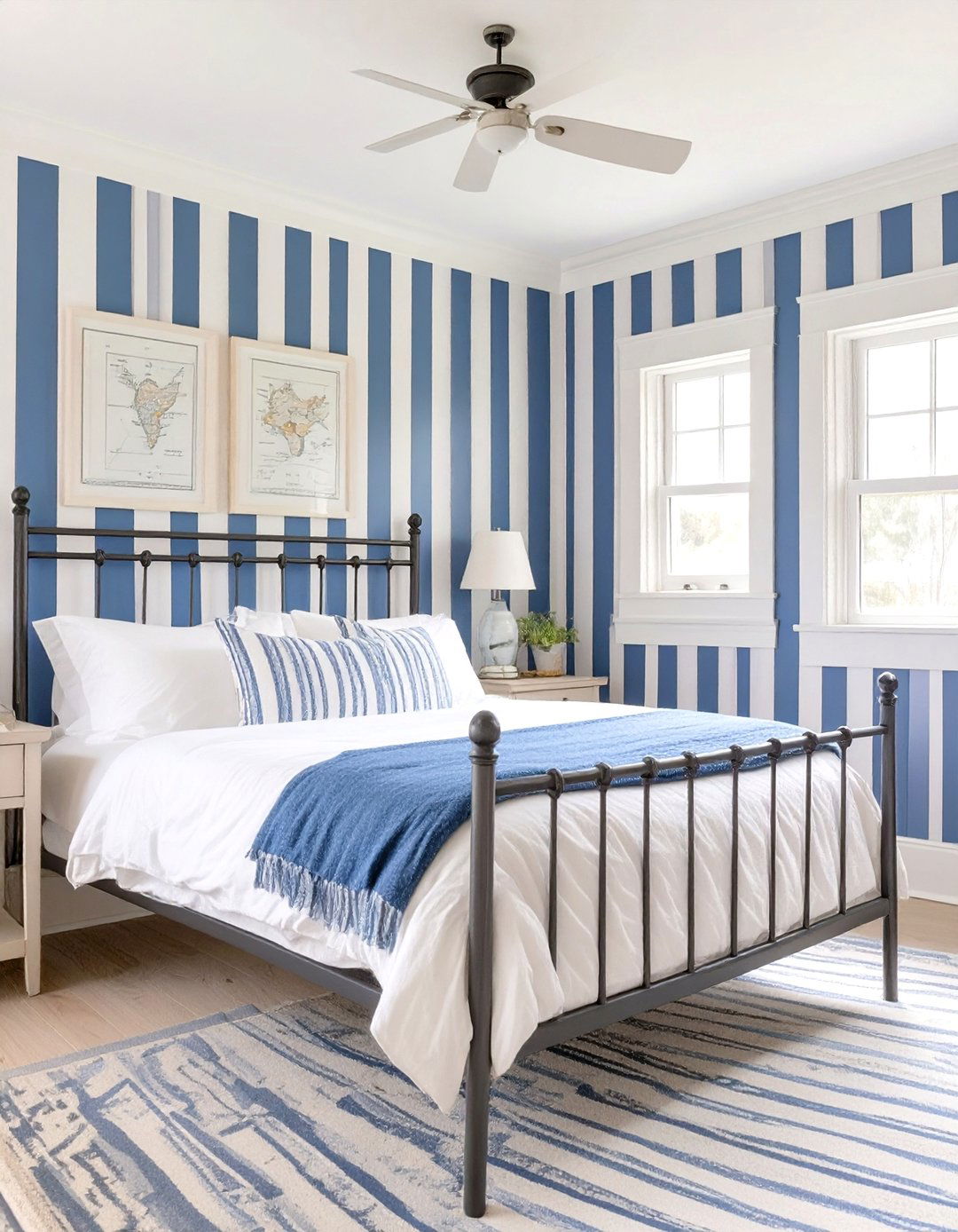The Nautical Themed Cottage Guest Room - 30 cozy cottage cottage interior design ideas
